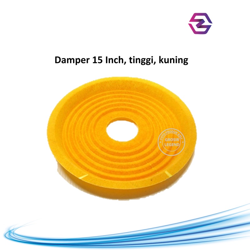 Damper per spiral speaker 15 inch Canon dia 157 mm kuning