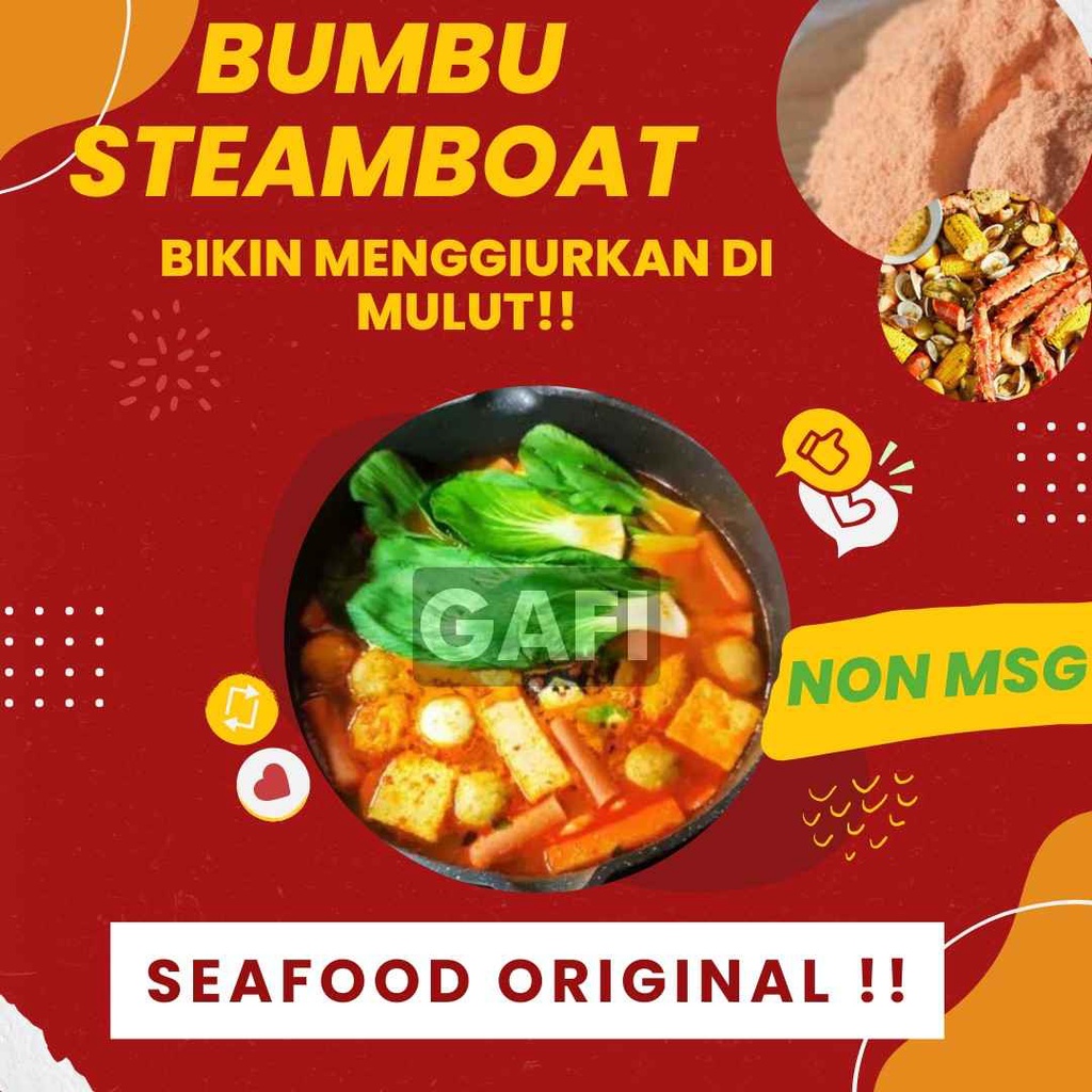 BUMBU SUKI INSTAN Seafood Original NON MSG 1 Kg Steamboat Shabu Hotpot Bumbu Instant Tomyum Rasa Sea