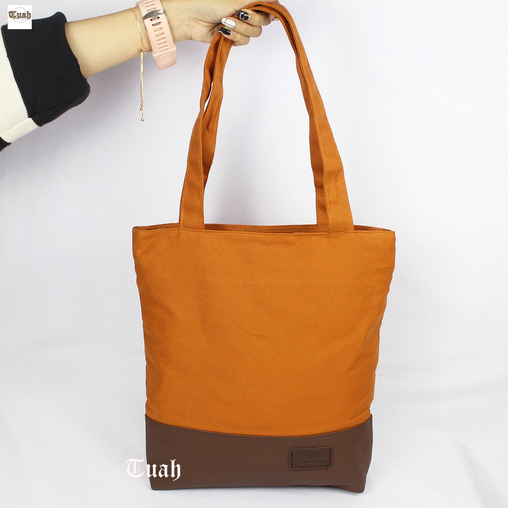 TUAH SLIM BAGS Tote Bag Kanvas CeciLLa Premium Series High quality Cv - 12 / / Totebag Kuliah Wanita Elegan / Totebag Sekolah Wanita Terbaru/ Totebag Koreaan Style Wanita / Tas Bahu Wanita/Tas Wanita Terbaru Kekinian &amp; Terlaris