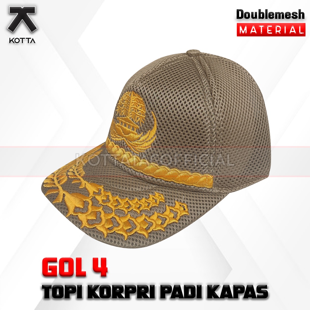 Topi Korpri Golongan 4 - Topi Abdi Negara Golongan 4  Krem - Topi Pns Korpri Golongan 4
