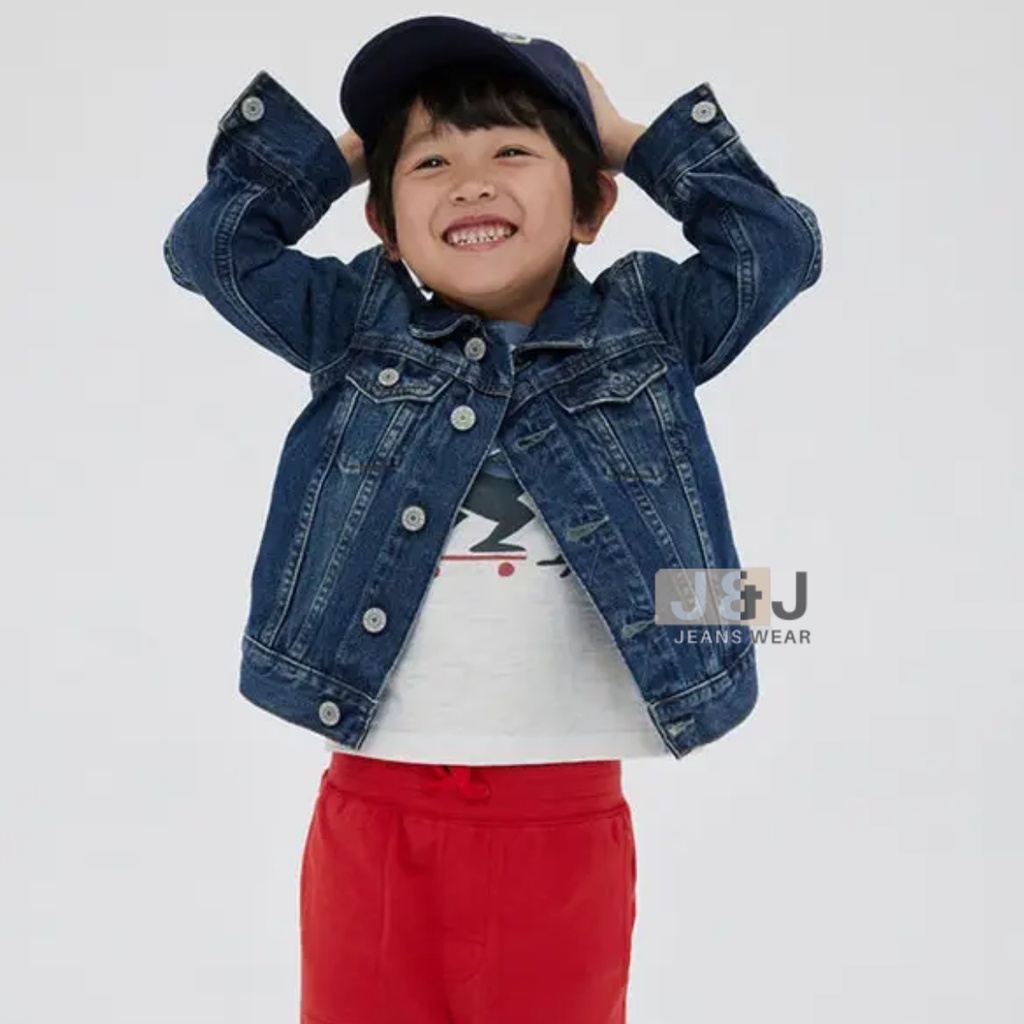 Jaket Jeans Anak Laki Laki Polos Premium