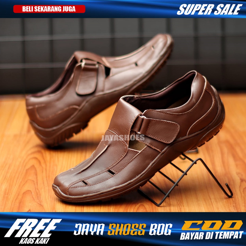 CVNY|Sepatu Casual Kasual Slip On pria Kulit Asli Original Slop Santai Kerja Lapangan Anti slip