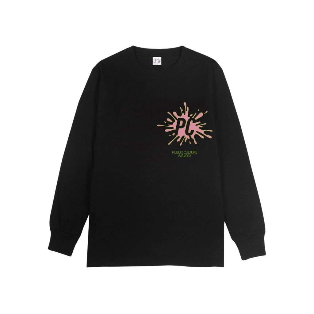 PUBLIC CULTURE - Splash Black Long Sleeve