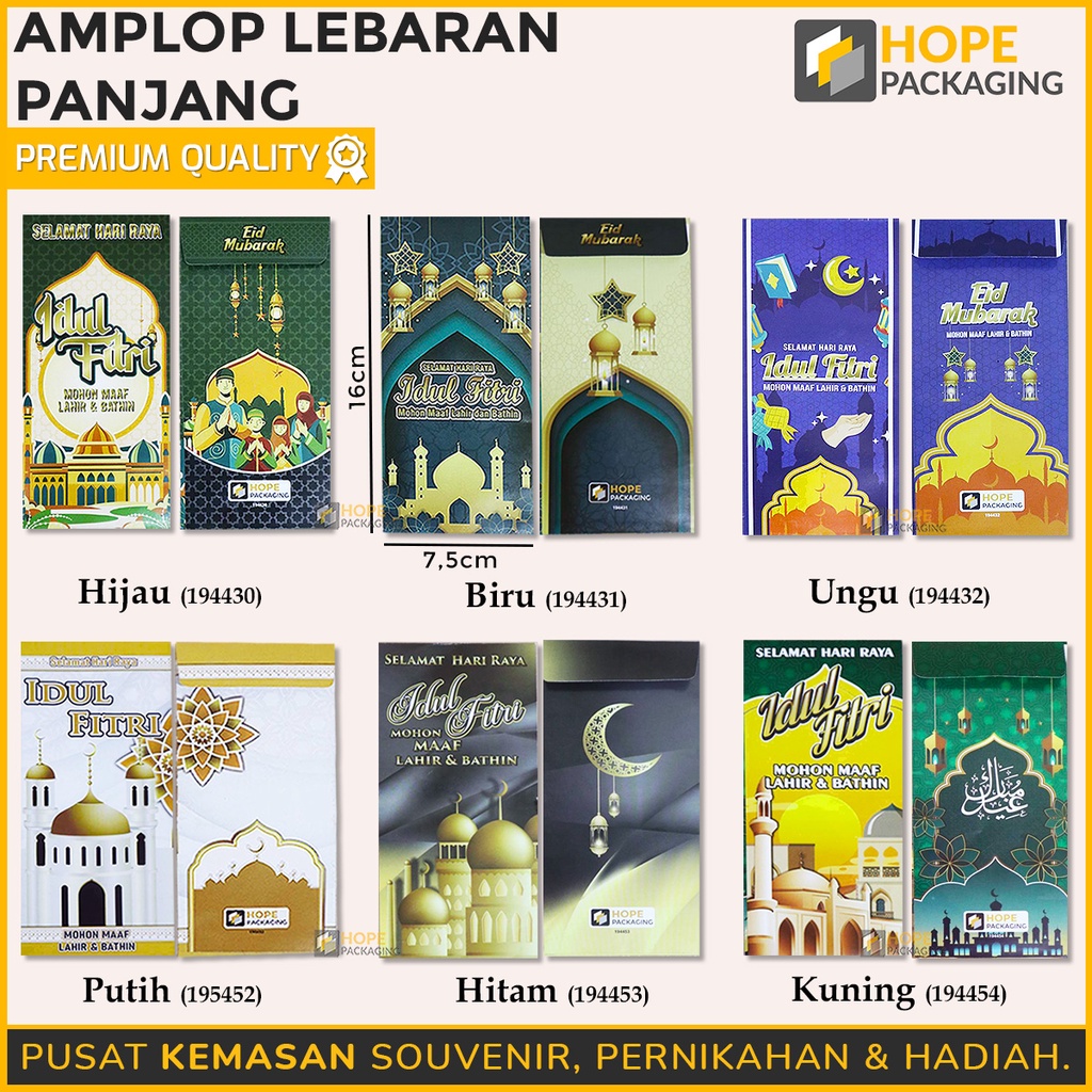 [ ISI 10 PCS ] Amplop Lebaran Panjang / Amplop Lebaran Snack Panjang Bahan Tebal Premium