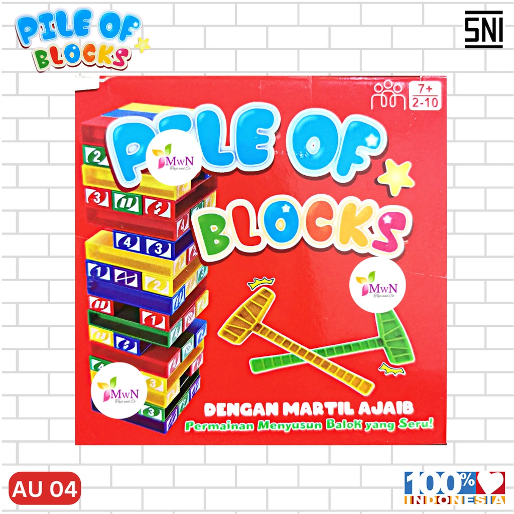 MWN Mainan Anak Pile of Blocks 3 in 1 / Tumpuk Balok AU 04