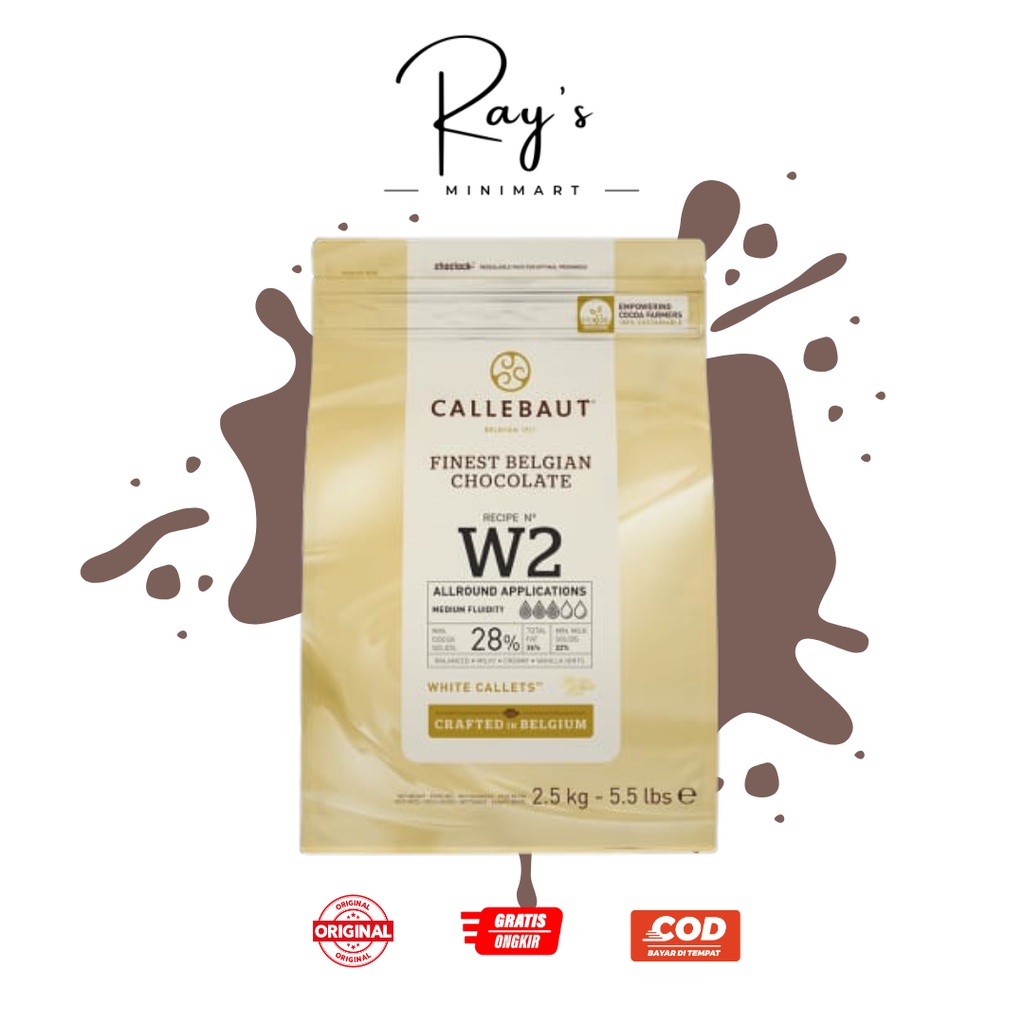 

Callebaut White Chocolate W2 (28%) White Callets