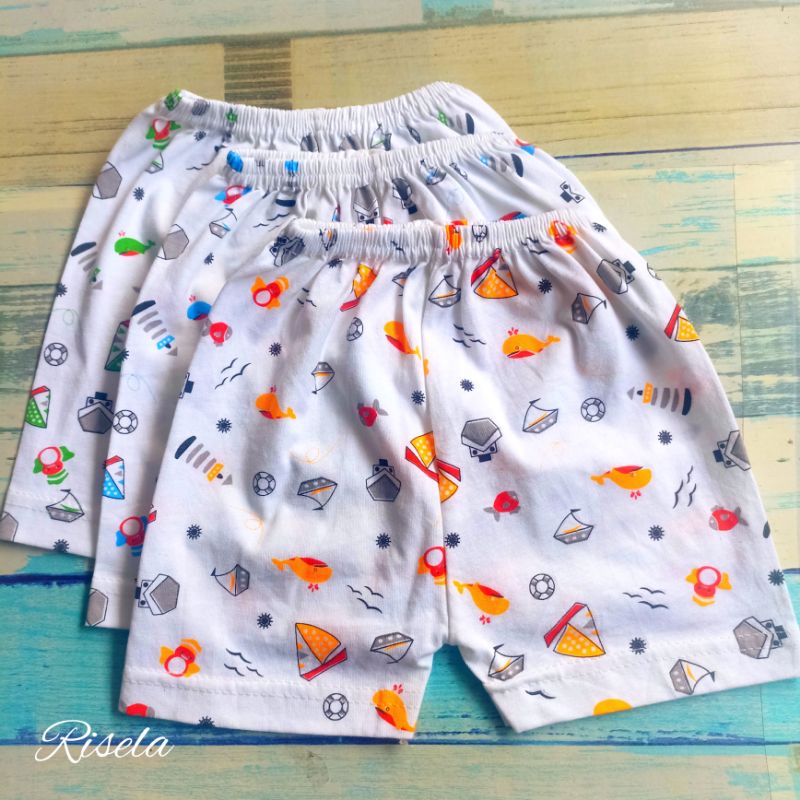 6PCS CELANA PENDEK BAYI MOTIF LUCU/CELANA PENDEK BAYI BAHAN KATUN 3-24 bulan