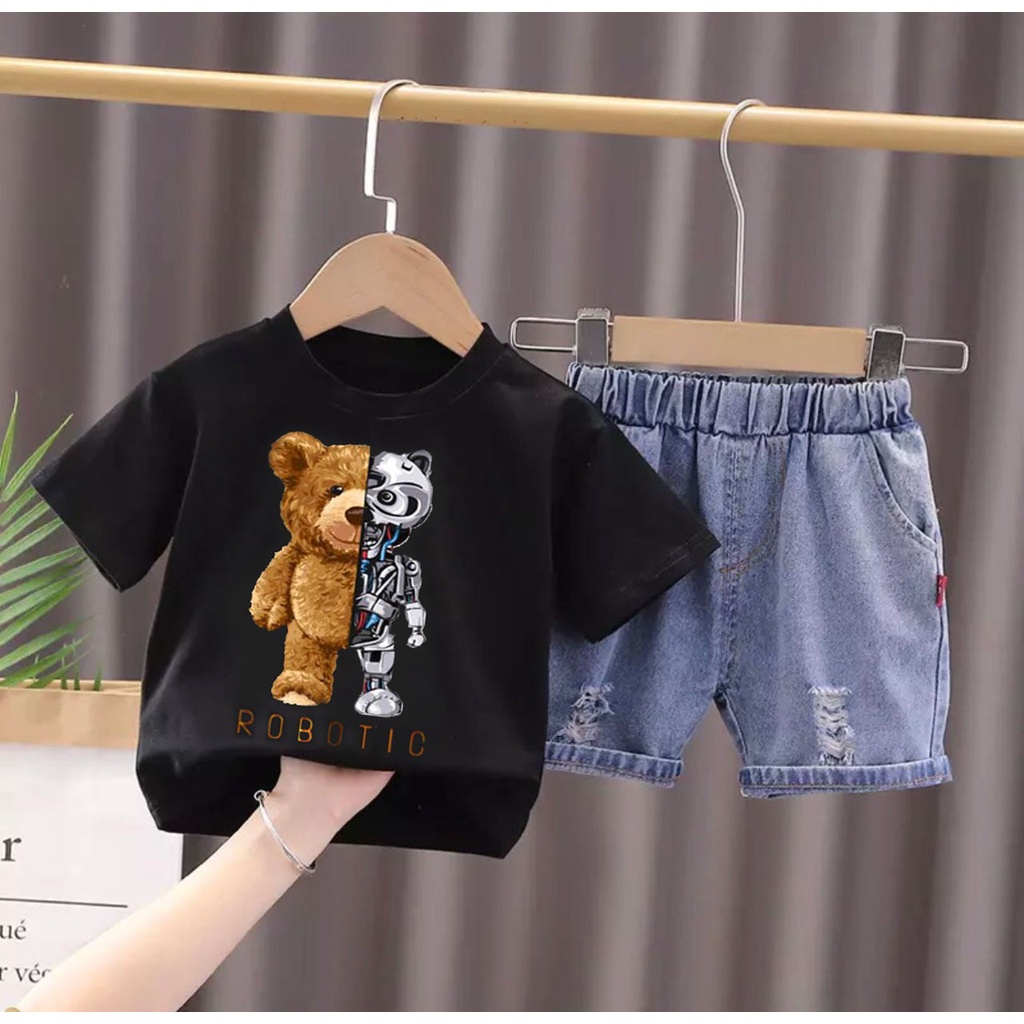 SETELAN ANAK SETELAN DENIM ANAK UMUR 1-5 TAHUN SETELAN MOTIF BERUANG SETELAN ANAK BAHAN BAJU KAOS CELANA DENIM SETELAN ANAK LAKI LAKI PEREMPUAN TERBARU SETELAN ANAK BAJU PAKAIAN ANAK SETELAN ANAK TERMURAH SETELAN ANAK MASA KINI TERMURAH