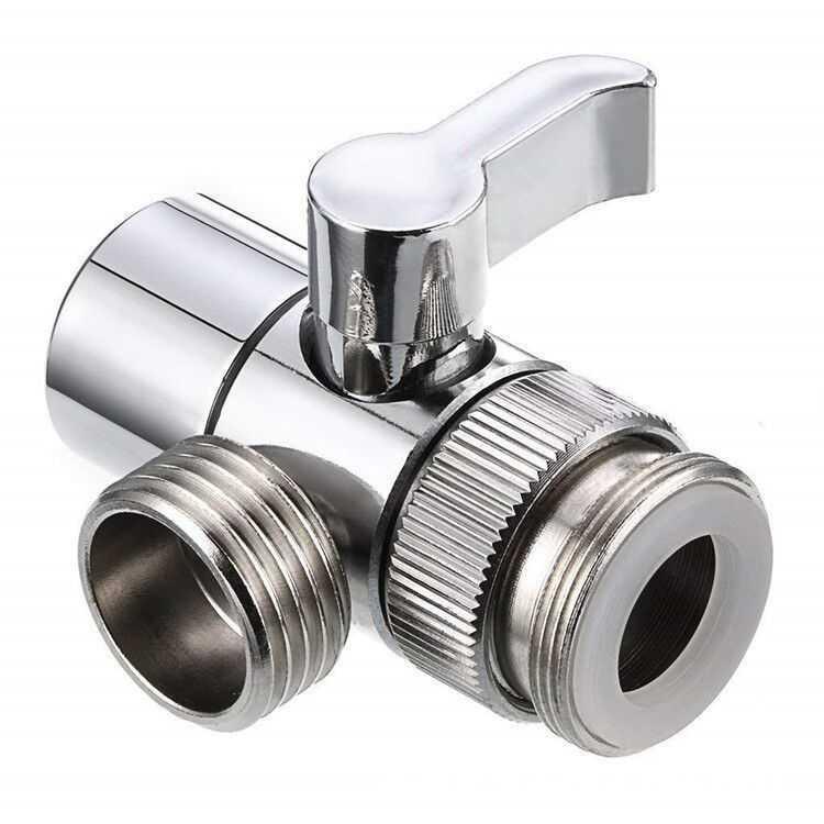 Splitter Keran Air Sink Diverter Valve Water Tap Connector - CH22 - Silver