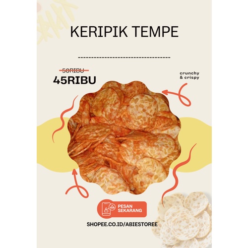 

Keripik tempe renyah balado pedas manis dan gurih