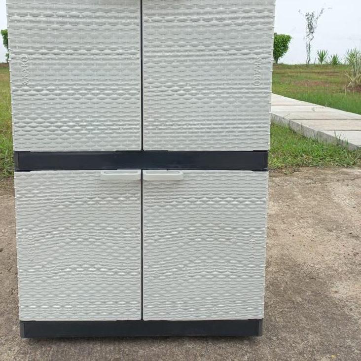 ❀ Lemari Plastik Akako Rotan Susun 2 tempat baju akako susun 2 lemari baju anak akako mini ➧