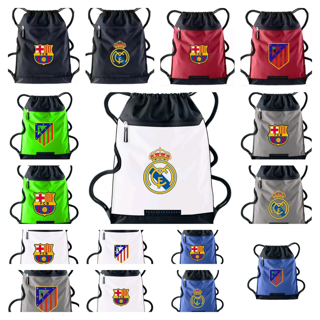 Tas Serut Pria string bag waterproof liga Spanyol - tas serut anak sekolah ransel Anti Air Olahraga Bola | stringbag unisex dewasa bola shoe shoes