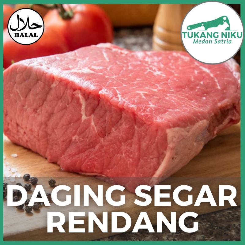 

DAGING SAPI RENDANG - SEGAR HALAL SEDIKIT LEMAK FRESH BEKU FROZEN SEMUR SOP RAWON POTONG KG GRAM GR
