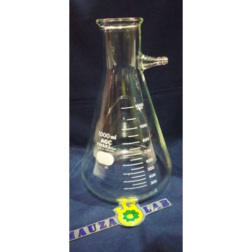 Filtering FLASK 1000ml Iwaki / erlenmeyer pipa samping 1000 ml iwaki