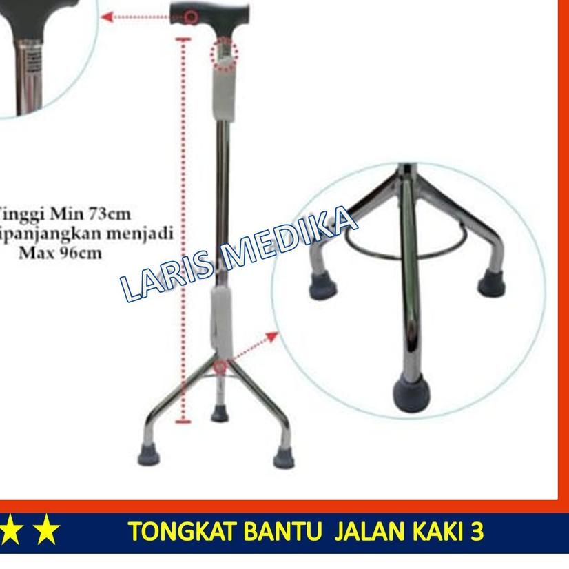 ❆ Tongkat Jalan Kaki 3 / Tongkat Orang Tua / Tongkat Jalan/Tongkat Sella ◙