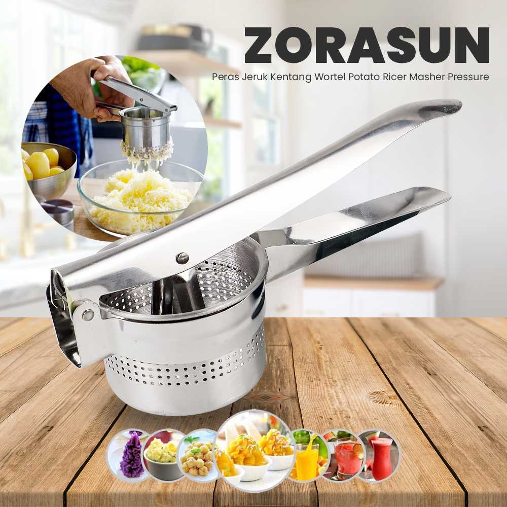 (BISA COD) FTIHSHP ZORASUN Peras Jeruk Kentang Wortel Potato Ricer Masher Pressure - ZPM103