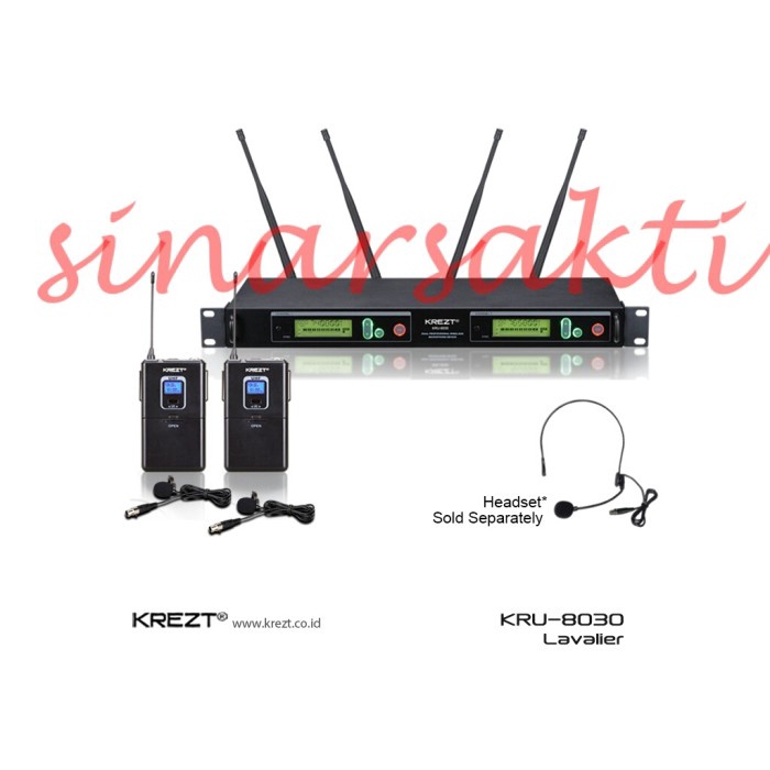 Mic Wireless Krezt Kru 8030 ( Clip On + Clip On )