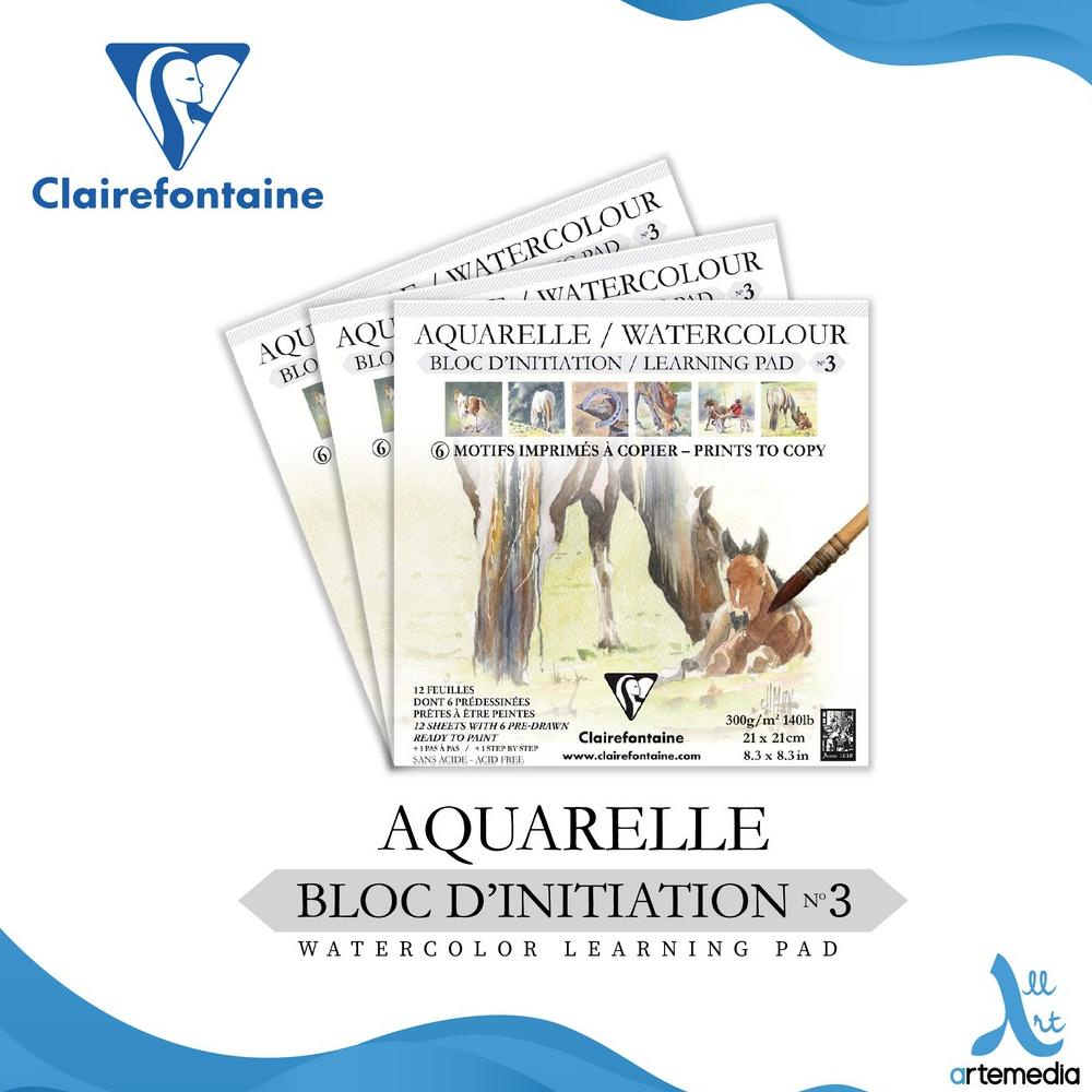 

Kertas Belajar Cat Air Clairefontaine Initiation No. 3 Watercolor Learning Pad