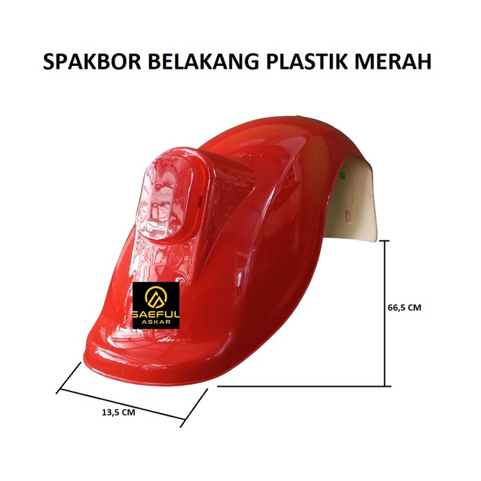 Spakbor Belakang / Slebor Belakang Merah Sepeda Listrik #Original