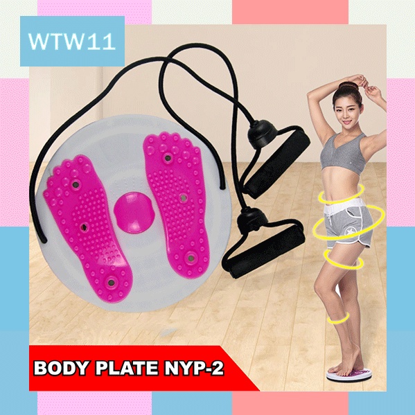 (Dalam Stok, Dikirim Dari Jakarta)Magnetic Trimmer Jogging Body Plate Dilengkapi Dengan Tali Waist Twisting Alat Putar Pinggang / Magnetic Trimmer Jogging Body Plate / ALAT OLAH RAGA / GYM