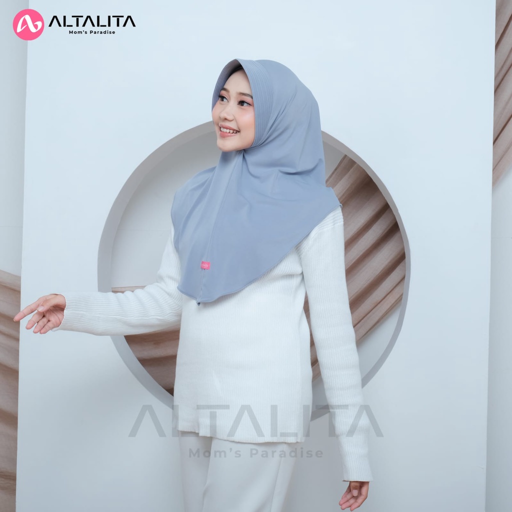 Altalita - HIjab Bergo Hamidah Penguin Size M Kerudung Instan Qaila Jersey Premium Jilbab Sport Menutup Dada Cocok Untuk Sekolah Olahraga Volly Futsal Senam dan Sehari-Hari