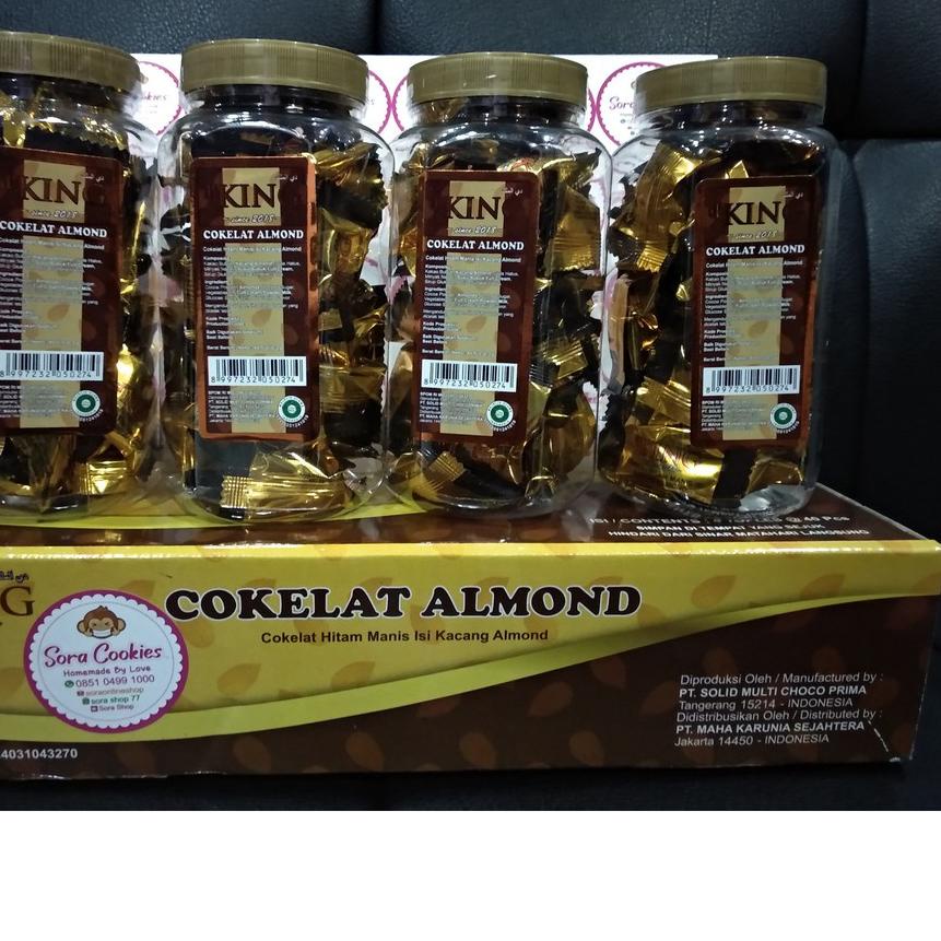 

➭ 1 Dus (Isi 4 toples) Coklat Almond d' KING ☚