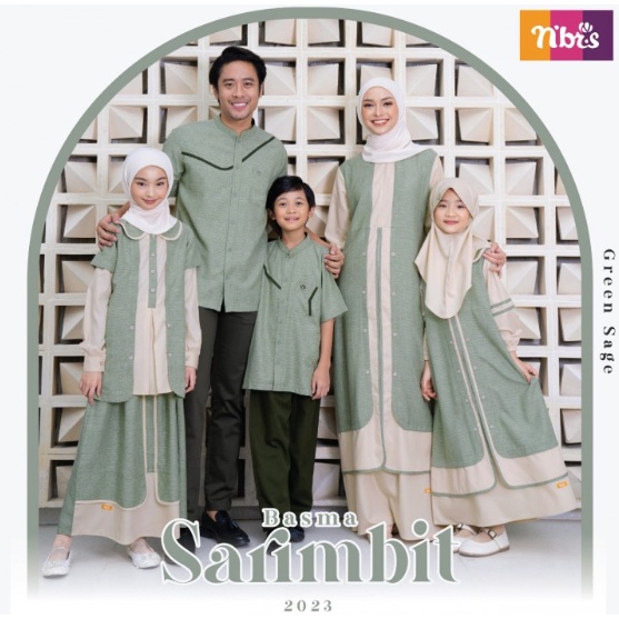 SARIMBIT NIBRAS 2023/NIBRAS SARIMBIT/NBRS/BASMA SARIMBIT GREEN SAGE/LEBARAN 2023
