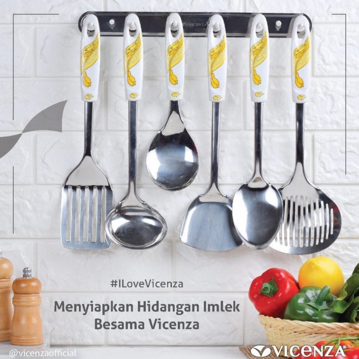 SENDOK SET DAPUR VICENZA VK915 #ORIGINAL