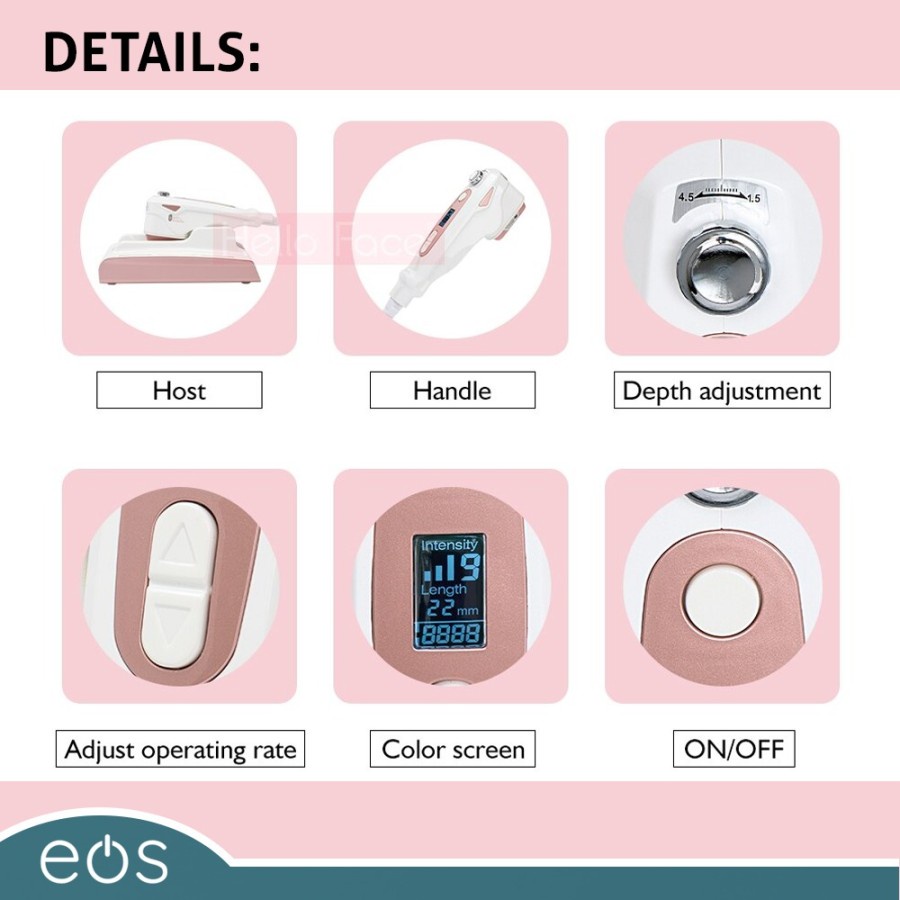 Original Hello Skin beauty device RF MINI HIFU VLIFT mengecilkan pipi free 1 GEL ULTRASOUND