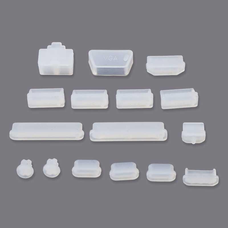 Laptop Dust Plug Cover Silicone 16 PCS - A2 - Transparent