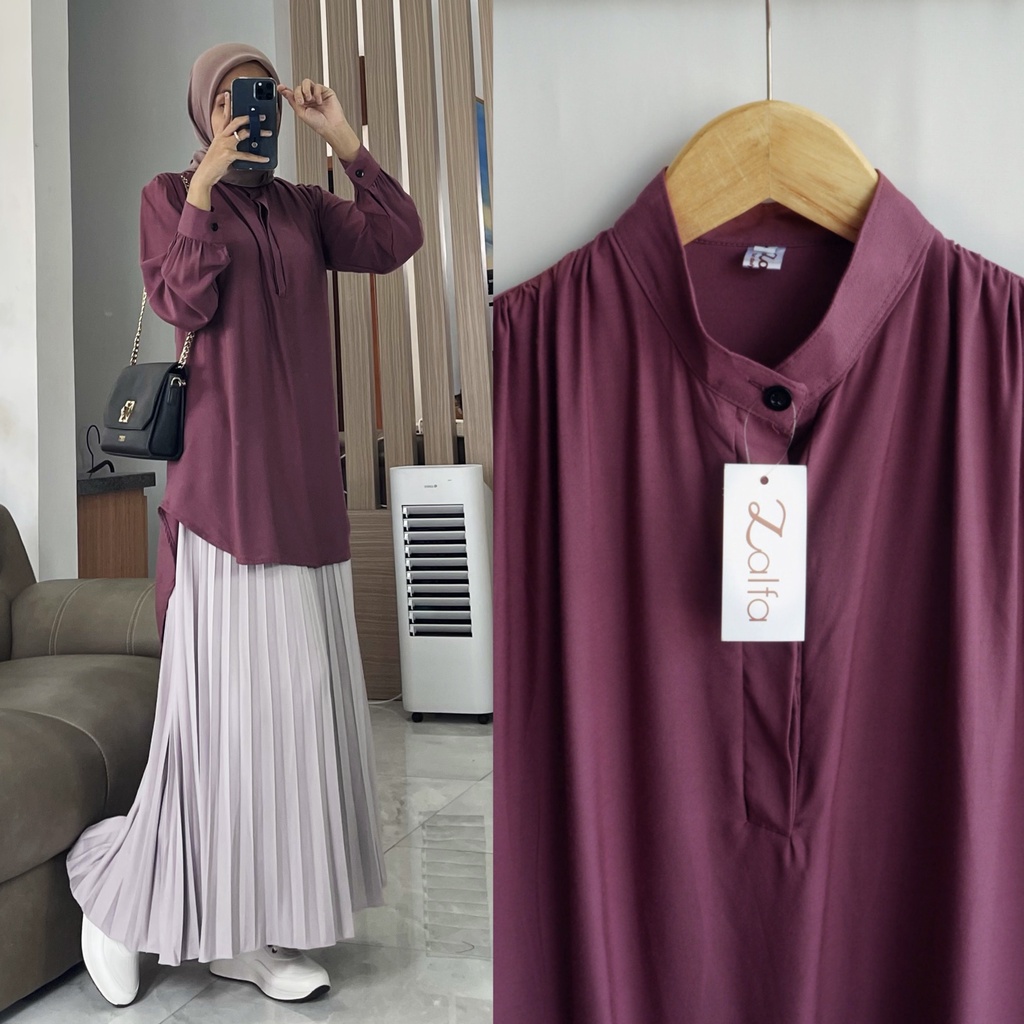 KALINA tunik by ZALFA OUTFIT / tunik rayon twill polos