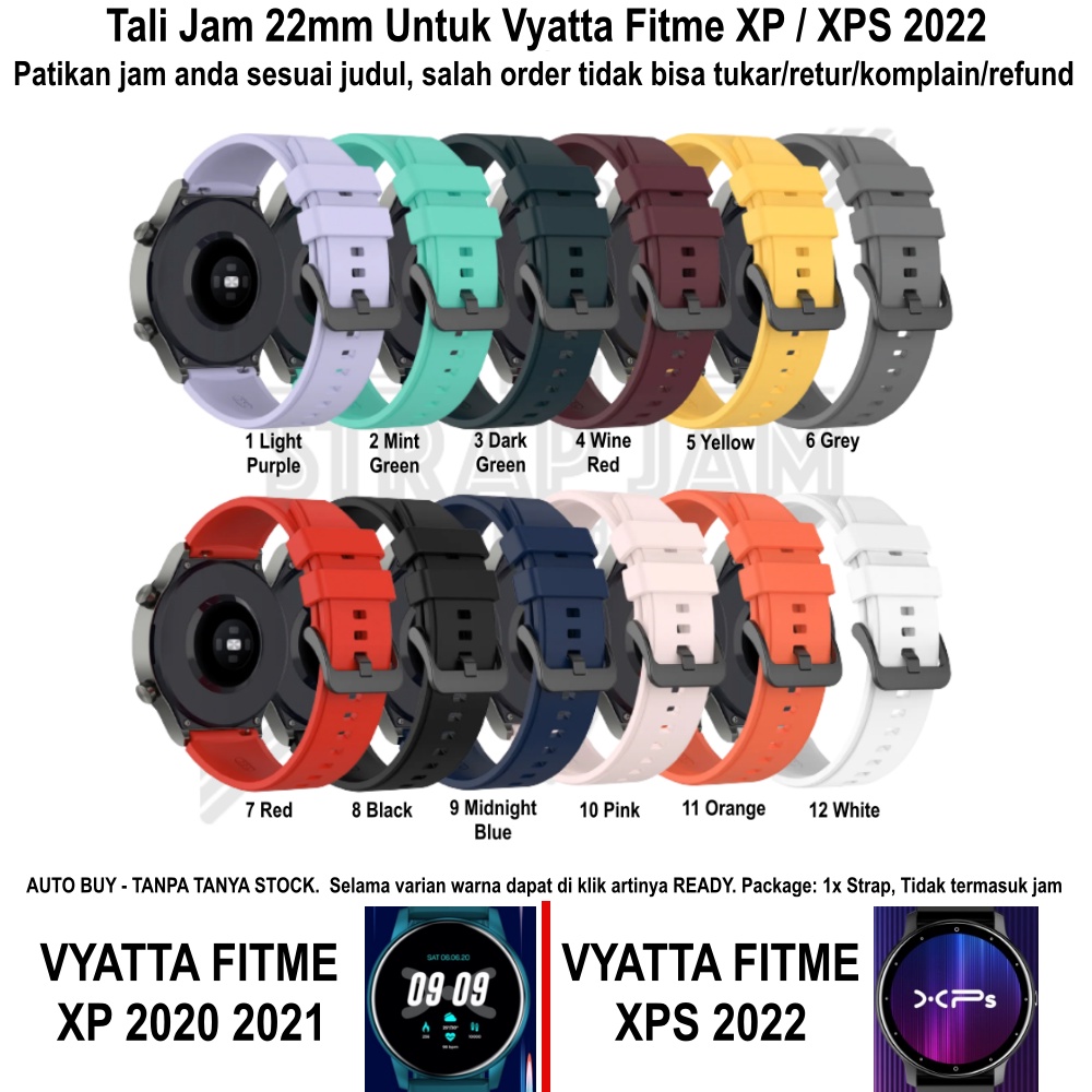 T2P Strap 22mm Untuk Vyatta Fitme XP / XPS 2022 - Tali Jam Tangan Pin Quick Release