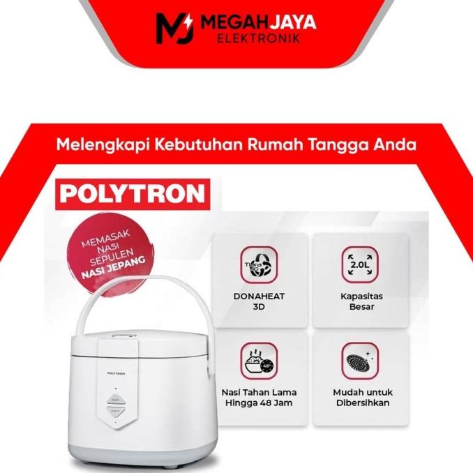Polytron Rice Cooker / Magic Com Prc 1201 Y / Prc-1201 Y (2 Liter) Storayulta
