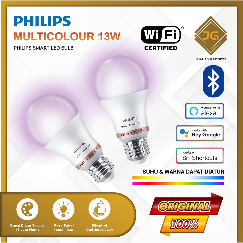 Jual Philips Smart WiFi Lampu LED 13W - Tunable Color | Shopee Indonesia