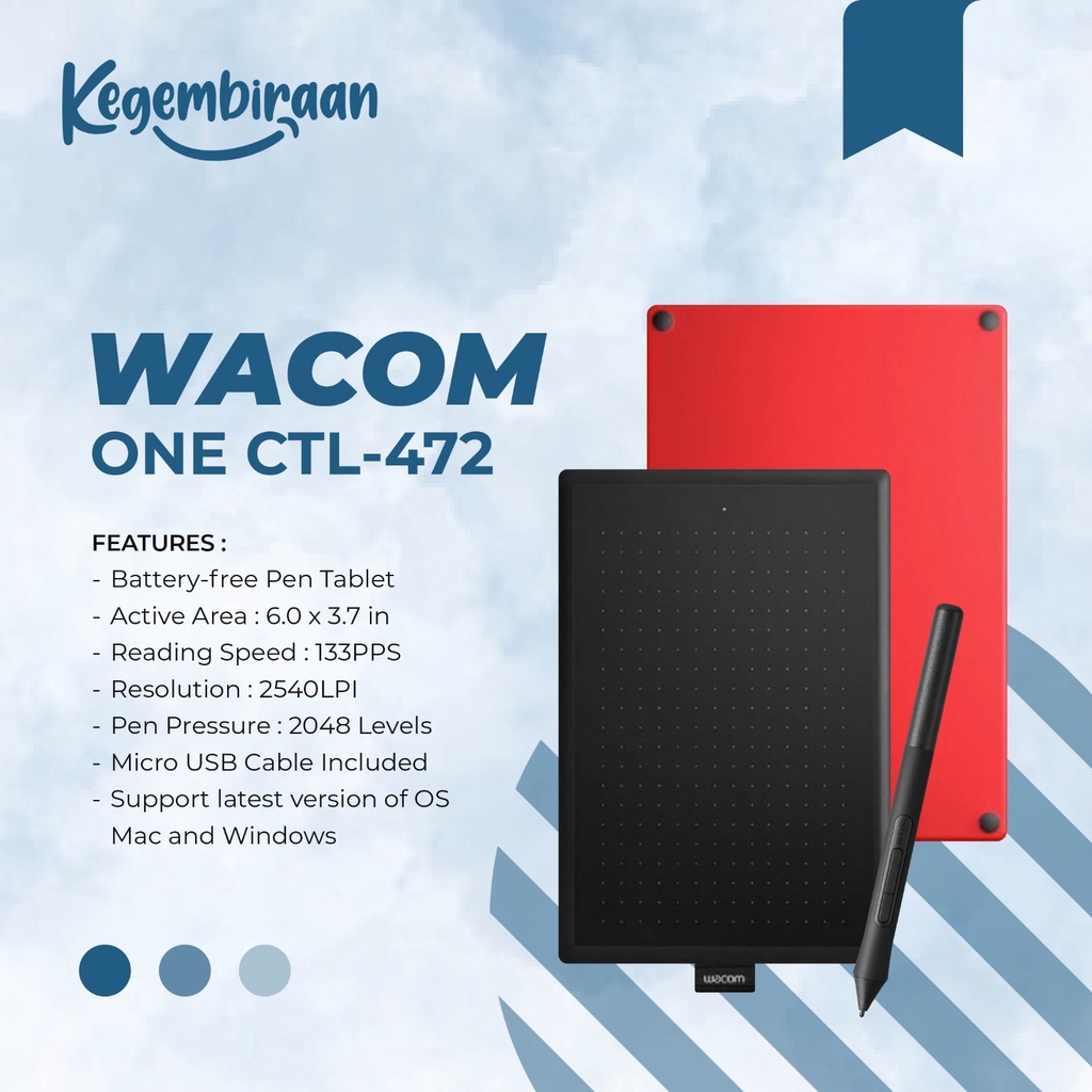 Wacom harga Ekonomis, CTL-472, One by Wacom
