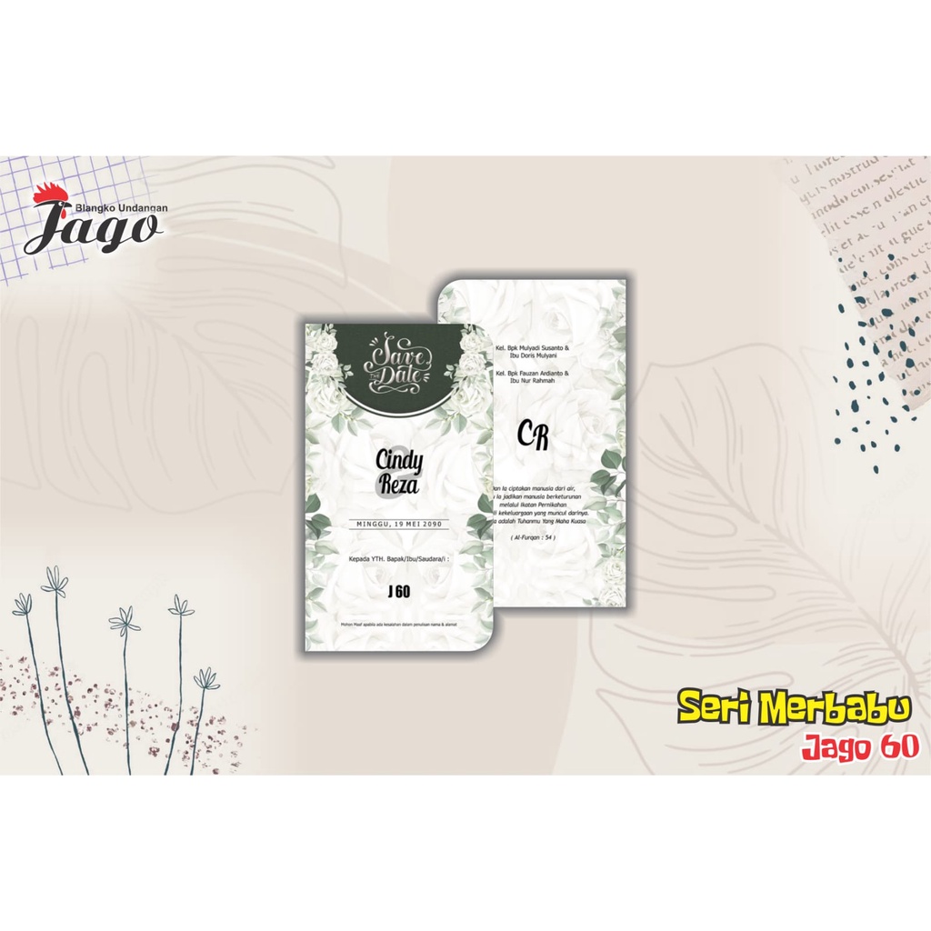 Blangko Undangan Jago 60 |Blangko Undangan Murah| Blangko Undangan| Blangko Kosong| Harga Pabrik