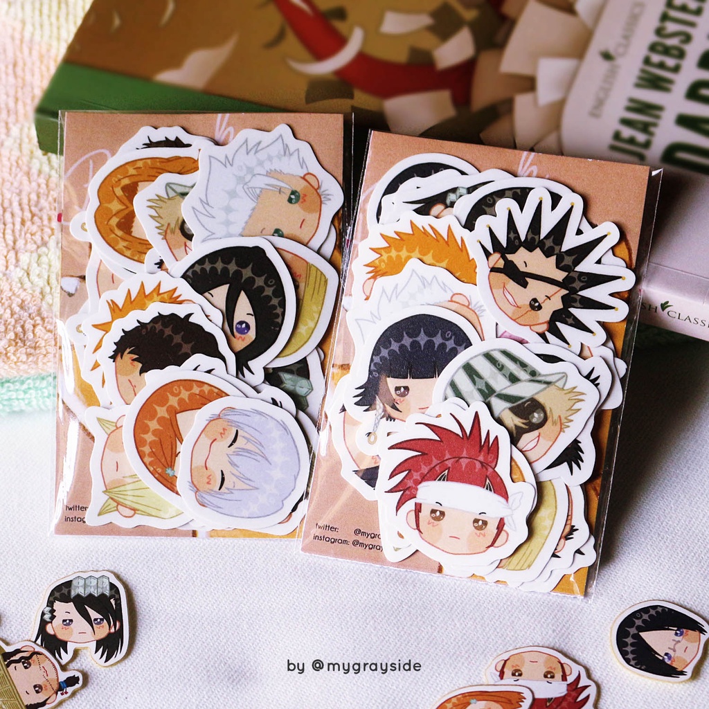 

READ DESCRIPTION - BLEACH Diecut Sticker SET [by @mygrayside]