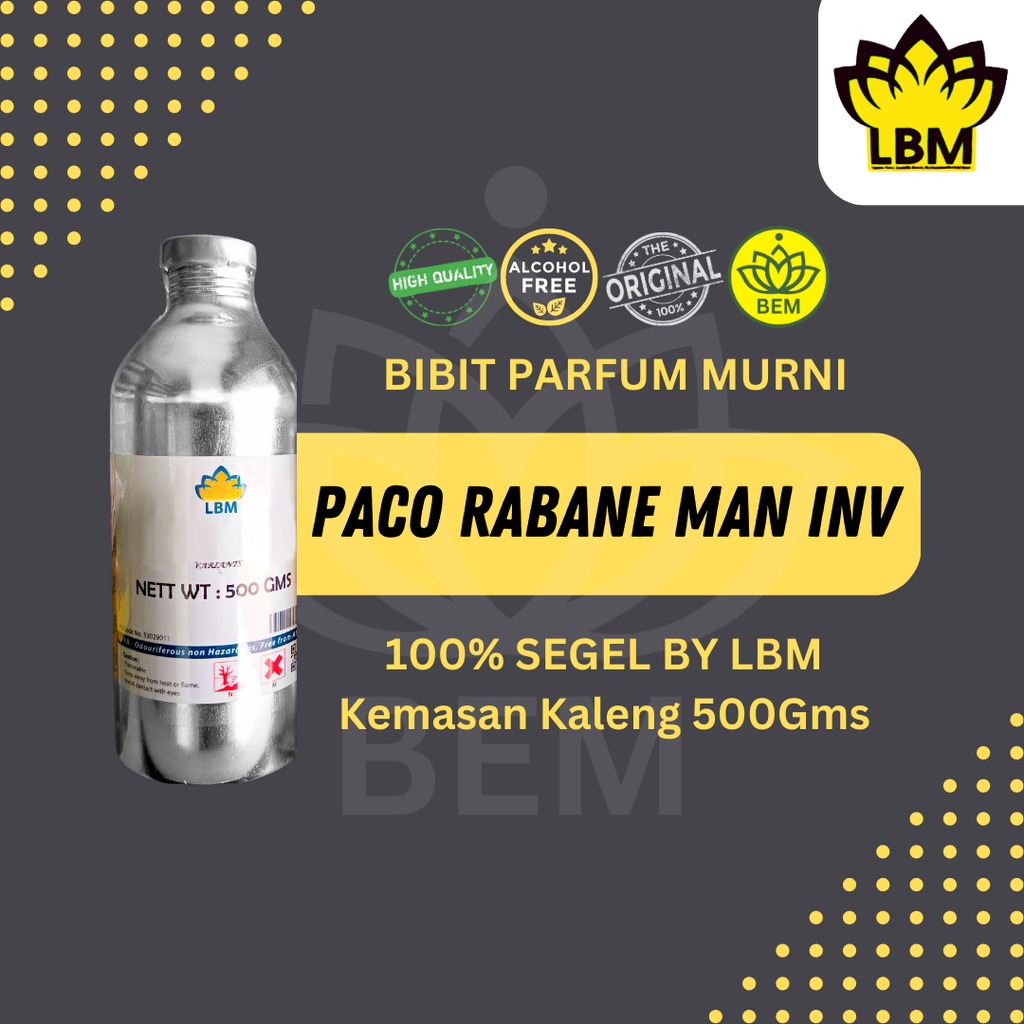 PACO RABANE MAN INVICTUS Bibit Parfum by LBM isi 500Gms Segel Alumunium