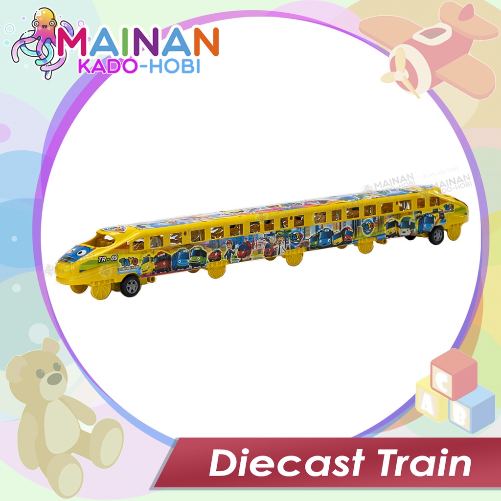 HADIAH ULANG TAHUN MAINAN ANAK DIECAST TRAIN KERETA CEPAT TAYO