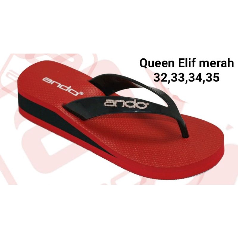 Sandal ANDO QUEEN ELIF Size 32-35 - Sandal Japit Wedges Anak Perempuan