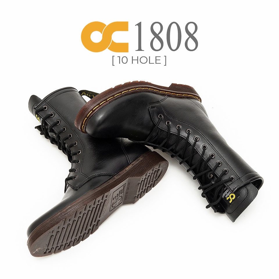 SEPATU BOOT 10 HOLE KULIT ORIGINAL 1808