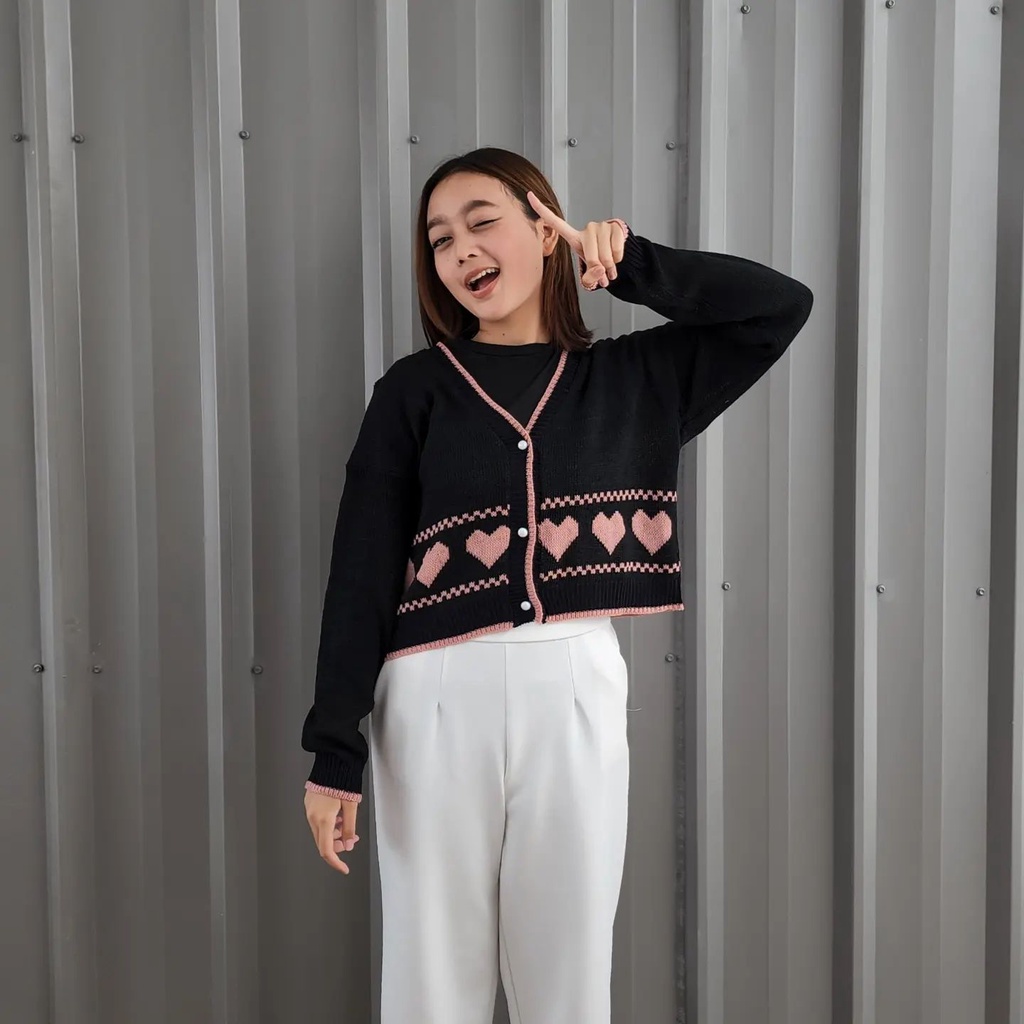 [CYC | COD] Outwear Lova Crop Outer | Rajut Cardigan Wanita Trendy Murah