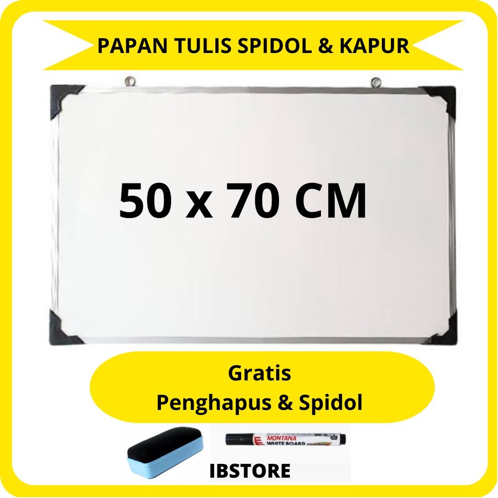

Papan Tulis anak 50X70 free Spidol dan Kapur Whiteboard / Blackboard Ukuran 50X70 (FREE SPIDOL DAN PENGHAPUS)