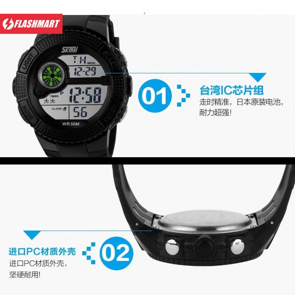 Flashmart Jam Tangan Sport Digital Pria - DG1027