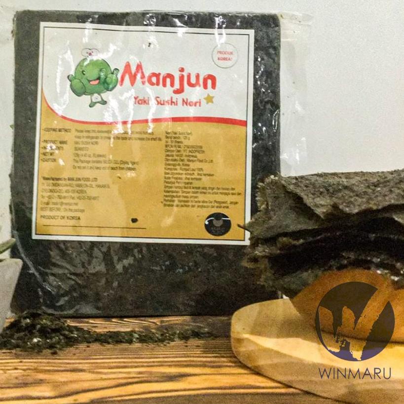 

☇ Manjun Yaki sushi nori Seaweed Rumput Laut 50 sheets/lembar ♦