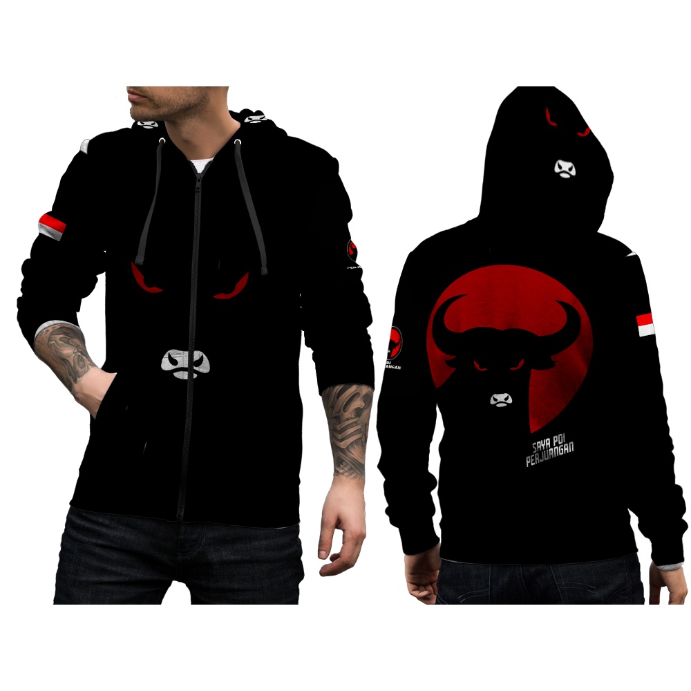 JAKET PDIP / Jaket Custom Partai Pdip PDI Perjuangan / Jaket PDIP Puan Maharani Megawati