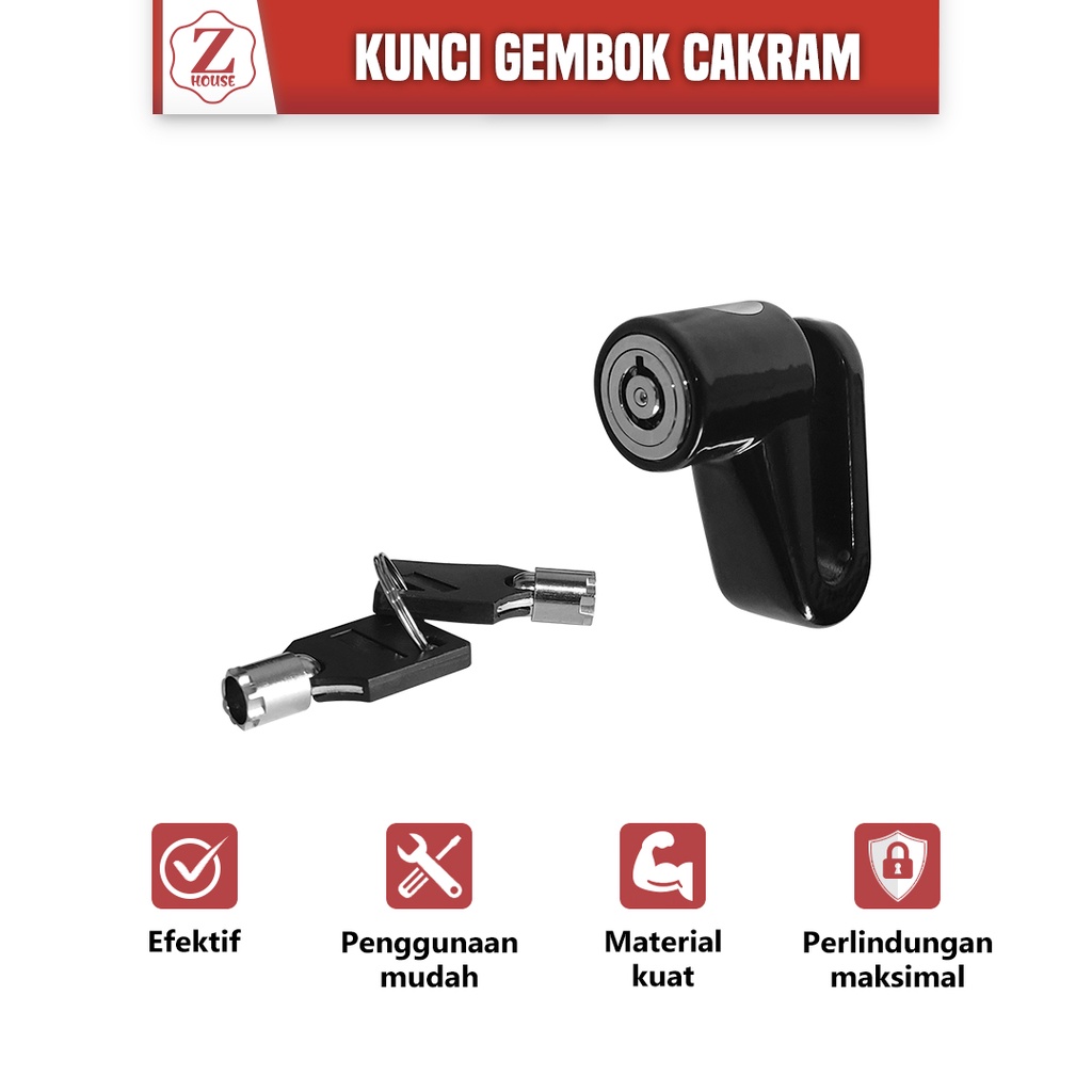 Kunci gembok cakram gembok anti maling /gembok pinggiran sepeda,sepeda motor kunci rem cakram mini untuk sepeda motor motor Gembok Kunci Pengaman Ganda Sepeda Motor Anti Maling Kunci Sepeda Motor Cakram