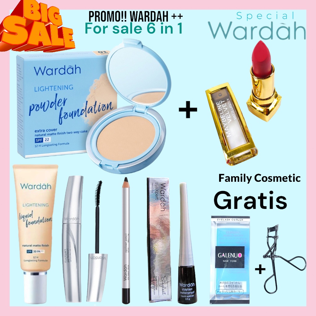Wardah Paket Cosmetic 6 in 1