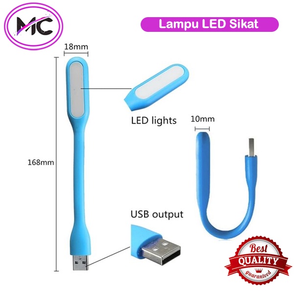 Lampu LED USB Laptop Murah Baca Model Sikat Unik Lucu Flexible Emergency Light Warna Warni