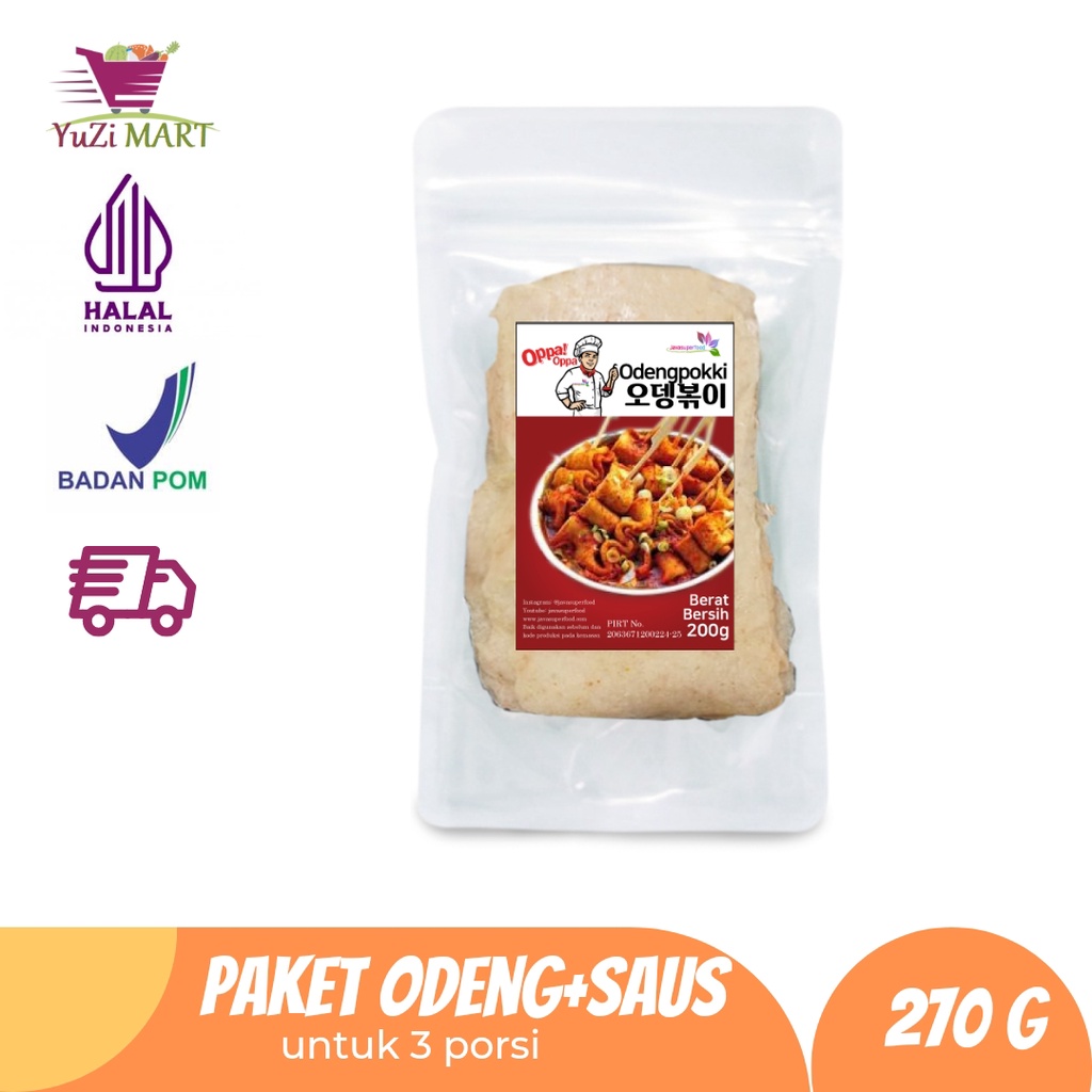 

Oden Odeng Eomuk Korean Fish Cake 200g + Saus Tokpoki 70g [ Halal ]